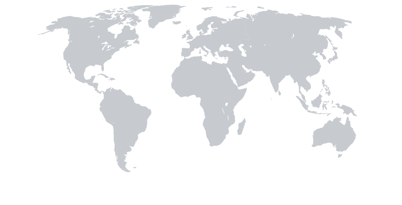 World map marking EMGlobal Engineering's operating regions